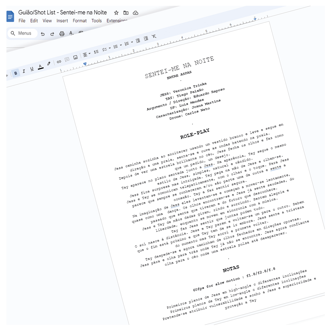 Sentei-me na Noite - Entre Aspas